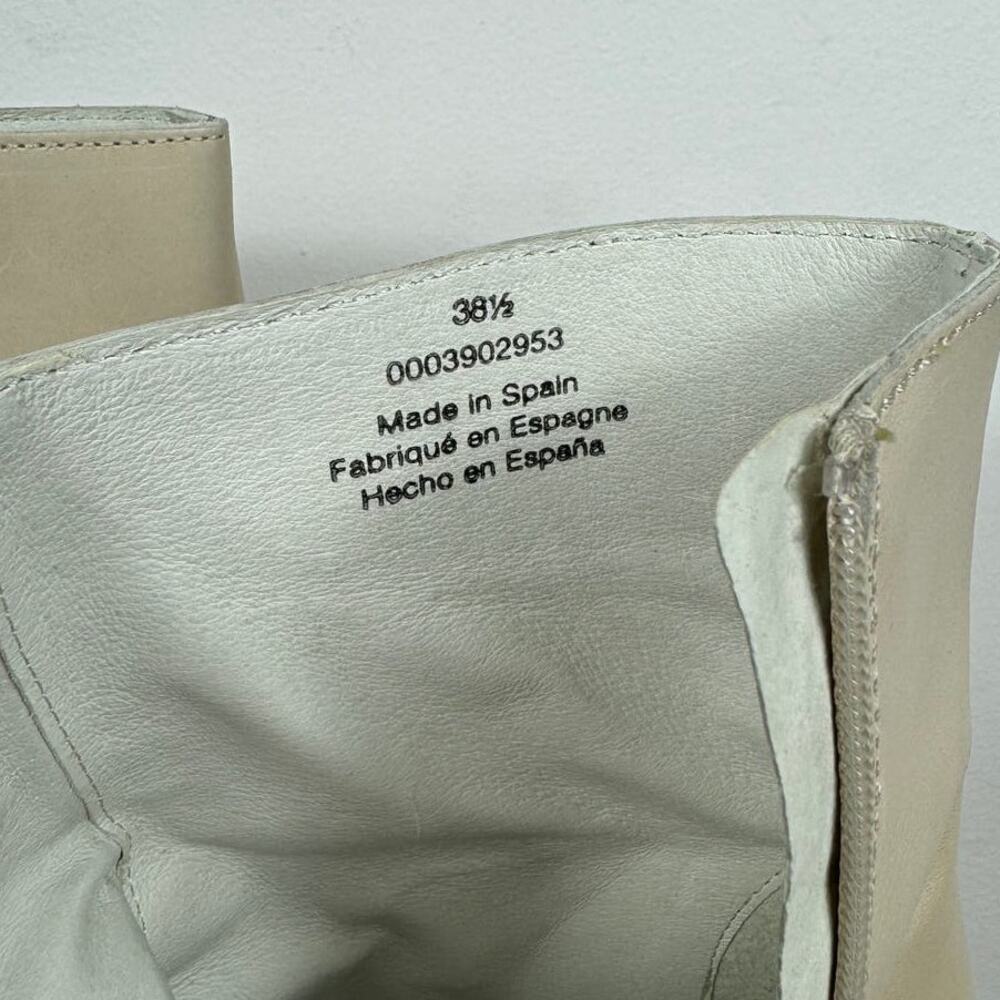 New Free People Ruby Platform Bootie in Bone Leather Women's Size EU 38.5 - Picture 7 of 8